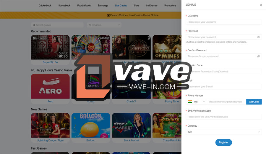 vave Deposits and Withdrawals